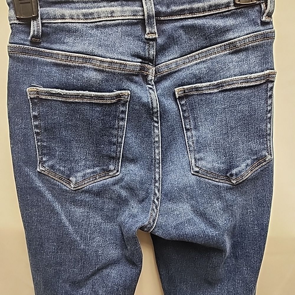 Vervet Growing High Rise Slim Straight Crop Raw Hem Women’s Size 25 - Picture 10 of 15